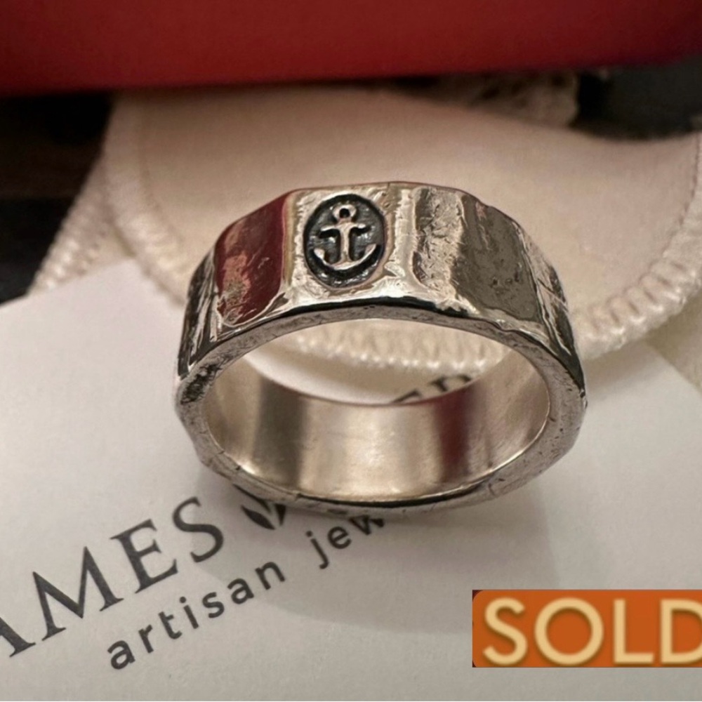 ❌SOLD❌ Men's James Avery FORGED FAITH HOPE and LOVE Ring Sterling Size 8